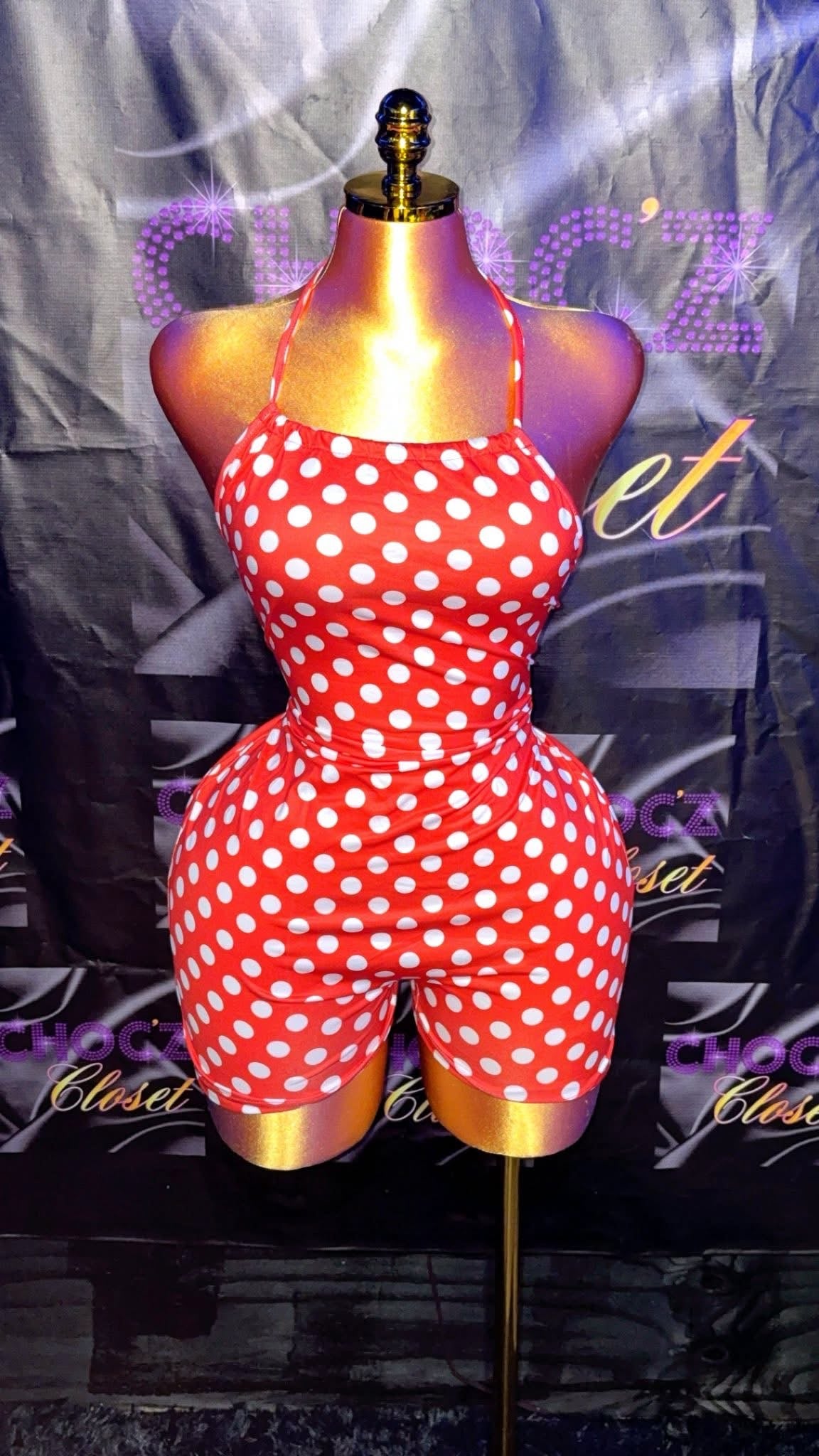 Polka dot romper